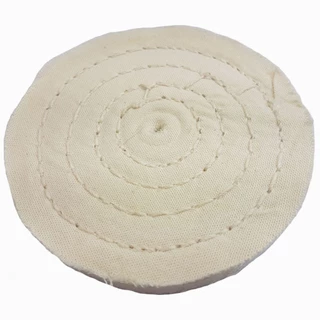Roda de Pano Para Polimento Algodão Branca Diâmetro 15 cm