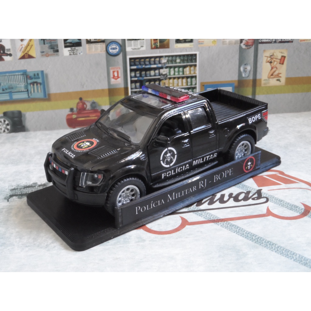 Miniatura Viatura Bope PM RJ Polícia Militar Picape - de Metal