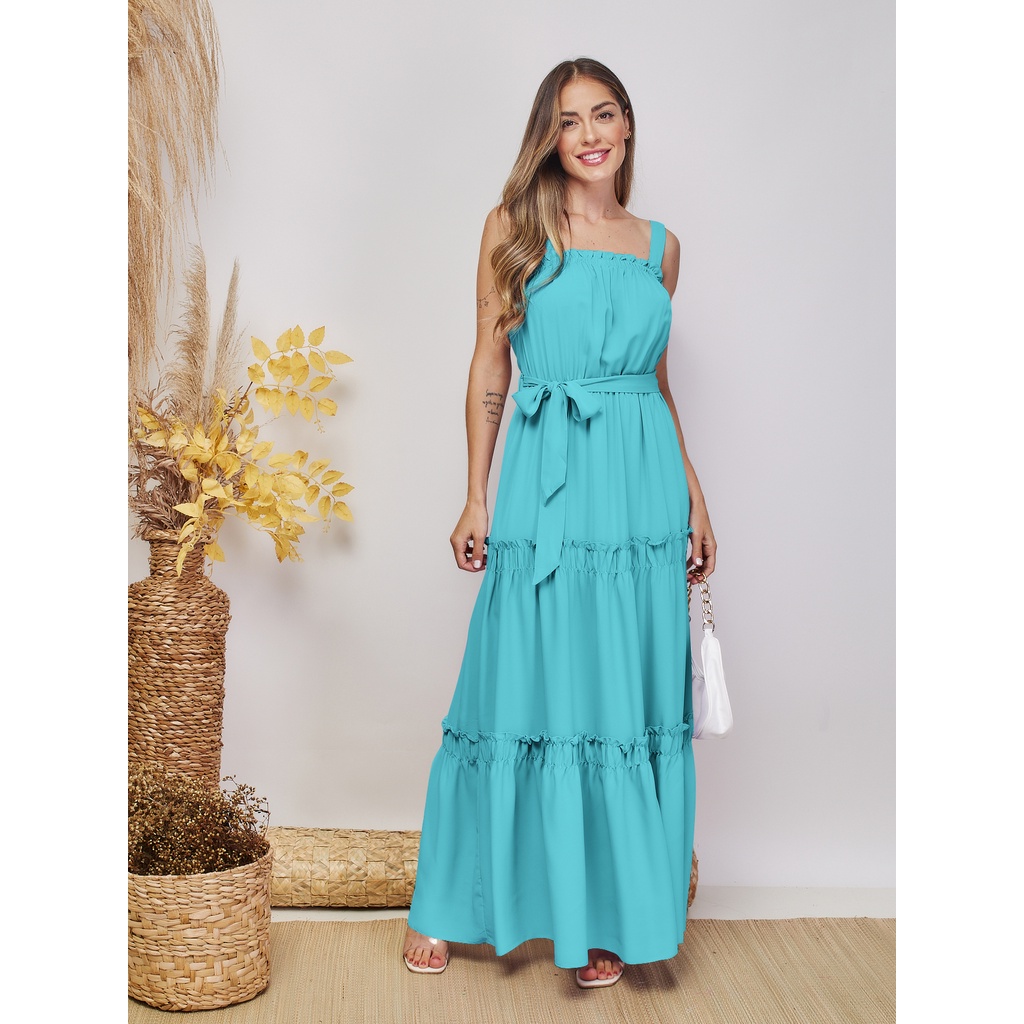 Vestidos sales longos importados