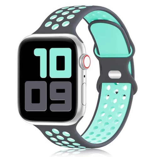 Pulseira de Silicone Esportiva Para Apple Watch Verde Agua