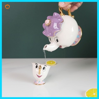 Abxz1 Nova A Bela E A Fera Mrs. Potts Chip De Chá Pote Copo Conjunto Caneca De Chá Lindo Presente De Natal