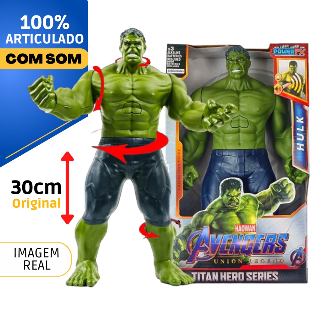 Boneco Hulk Brinquedo Articulado Grande Bonecos Marvel Vingadores ...