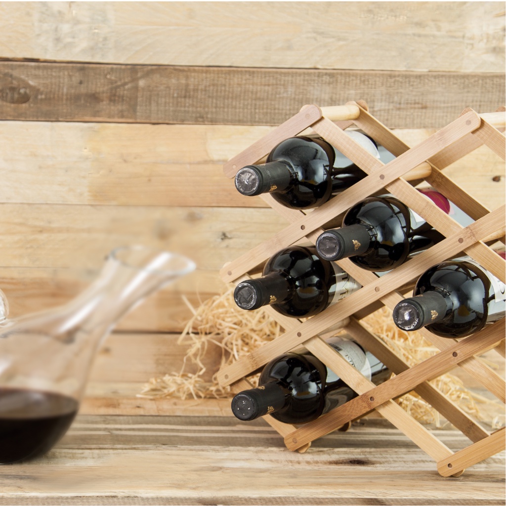 Porta Vinho Bambu Expansível Adega Garrafas Bar | Shopee Brasil