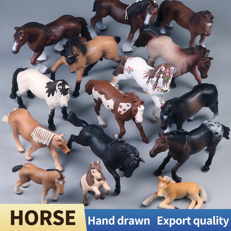 Simulação Modelo De Animais Da Fazenda De Cavalo Animal Selvagem Figuras De Ação Brinquedos Educativos Para Crianças