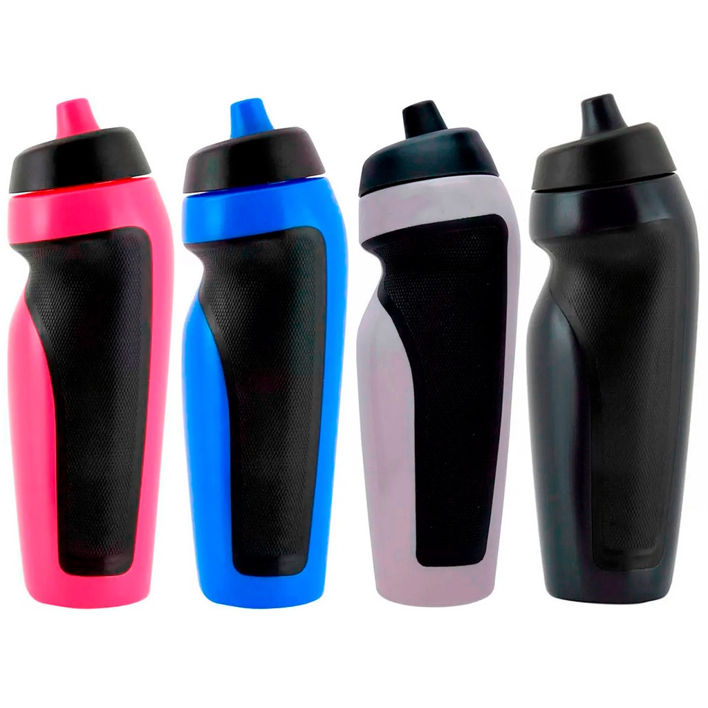 Garrafa Squeeze De Água Para Academia 600ml De Plástico Sport Anatômica ...