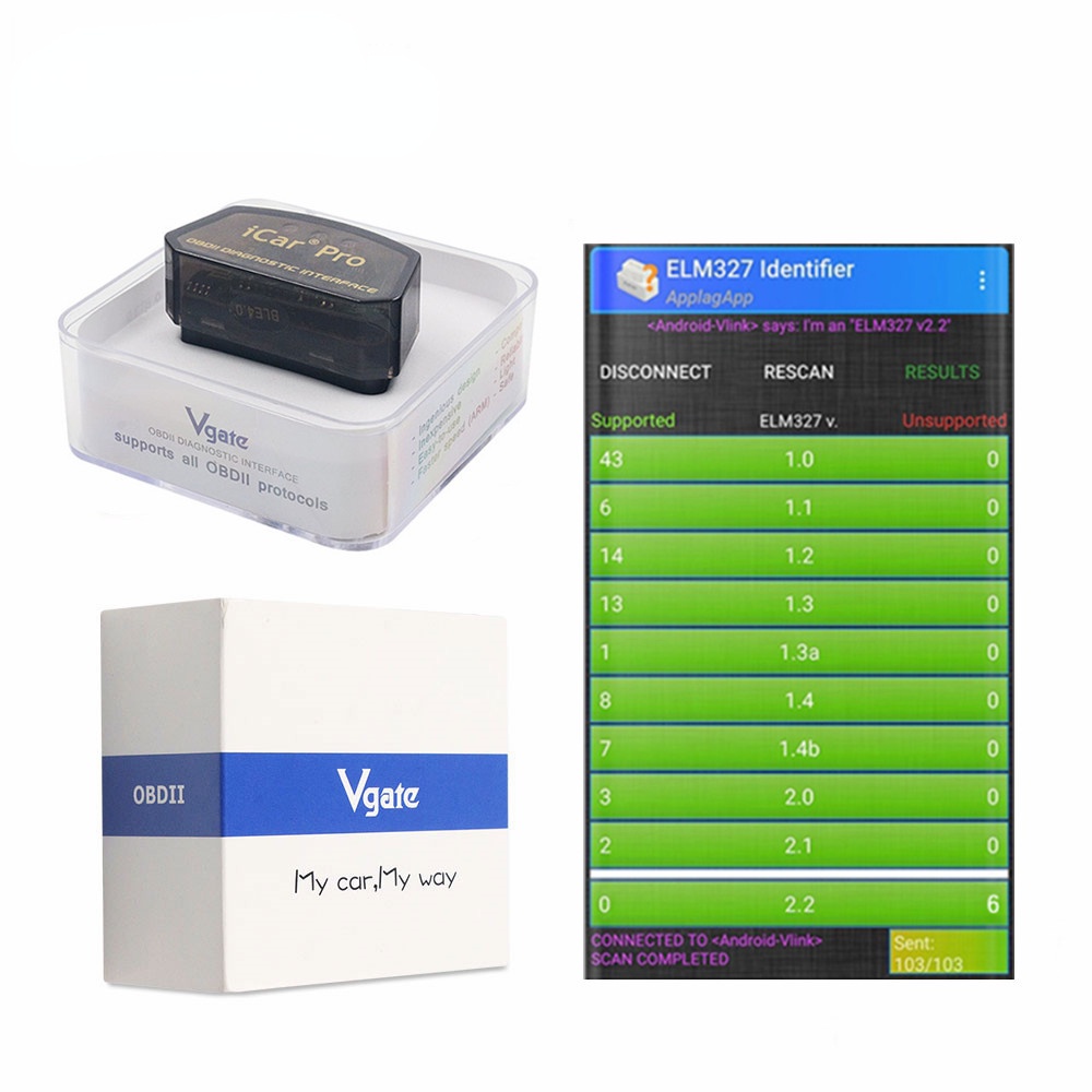 Vgate iCar Pro ELM327 WIFI V2.2 Scanner OBD2 Compatível Com Bluetooth 4.0 Para Android/IOS Ferramenta De Diagnóstico Automotivo PK OBD 2 ELM 327 V1.5