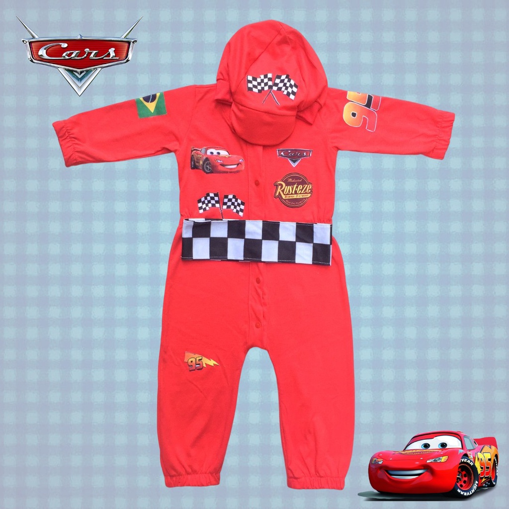 Fantasia macacão temático Relâmpago McQueen (Os Carros) | Shopee Brasil