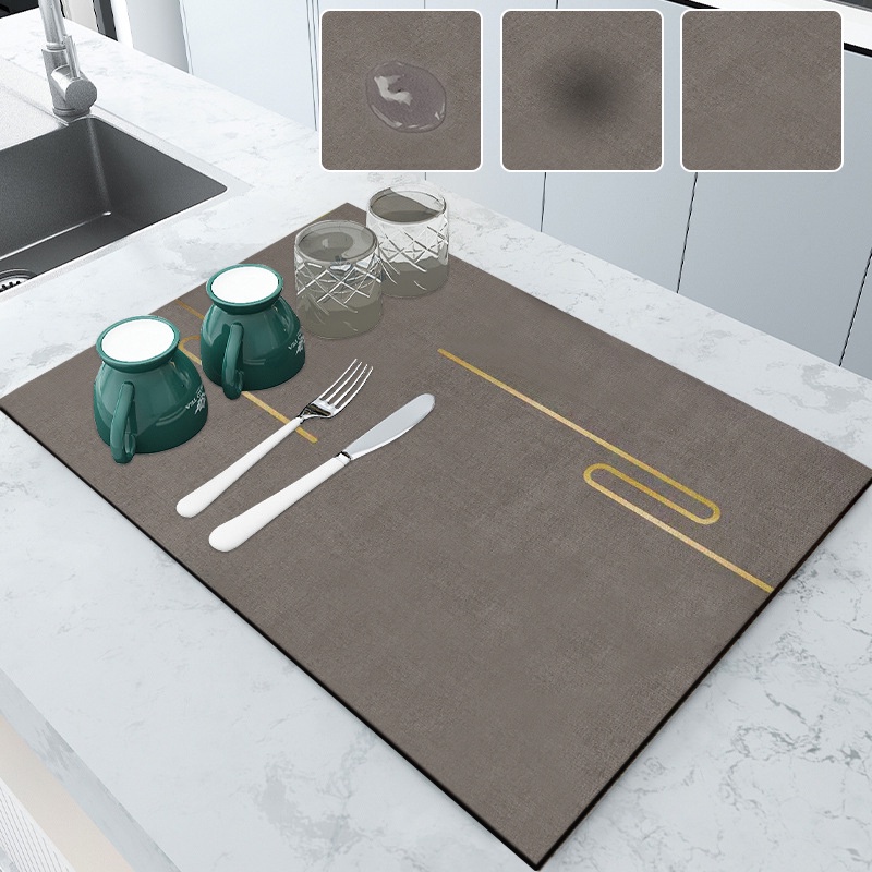 Simples Tapete Absorvente De Cozinha De Drenagem Bancada Água Almofada Macia Nórdica De Secagem Rápida
