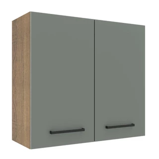 Armário de Cozinha Aéreo 70 cm 2 Portas Rustic/Cinza Agata Madesa em Oferta na Shopee
