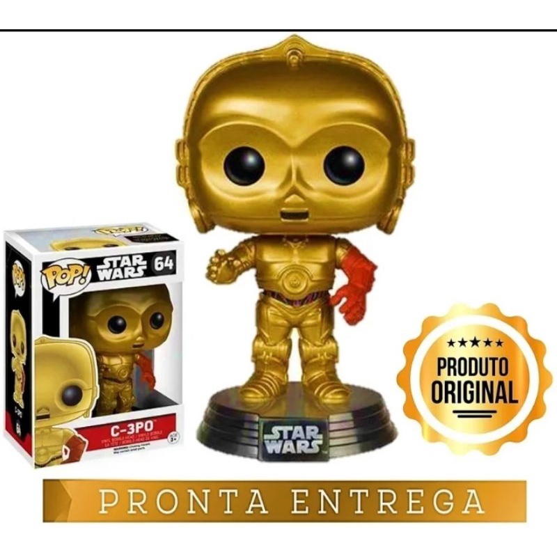 Funko Pop! Television Star Wars C-3PO 360 Exclusivo Original - Moça do Pop  - Funko Pop é aqui!