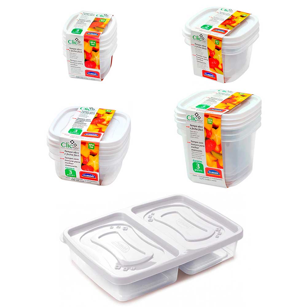 Kit 12 pote com tampa lanches queijo frutas comida marmita fitness ...