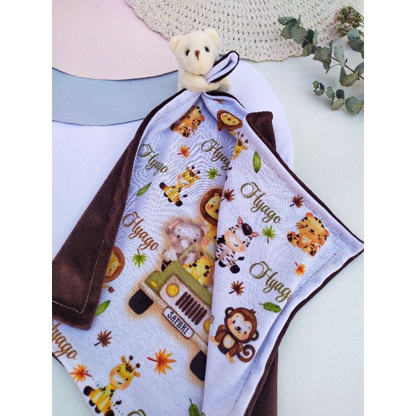 Naninha personalizada SP para bebê com nome paninho de dormir