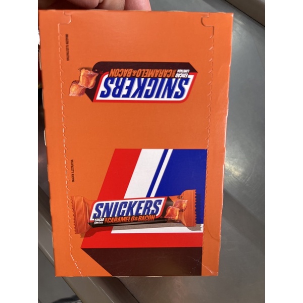 Chocolate Snickers Caramelo e Bacon 100 x 42gr Shopee Brasil
