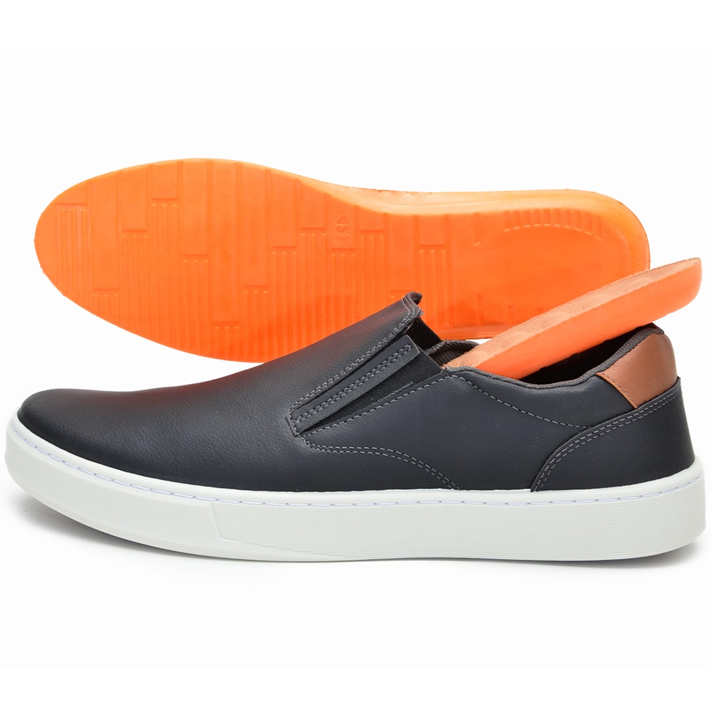 Sapatenis Masculino Tenis Slip On Com Palmilha Gel Conforto Pronta Entrega