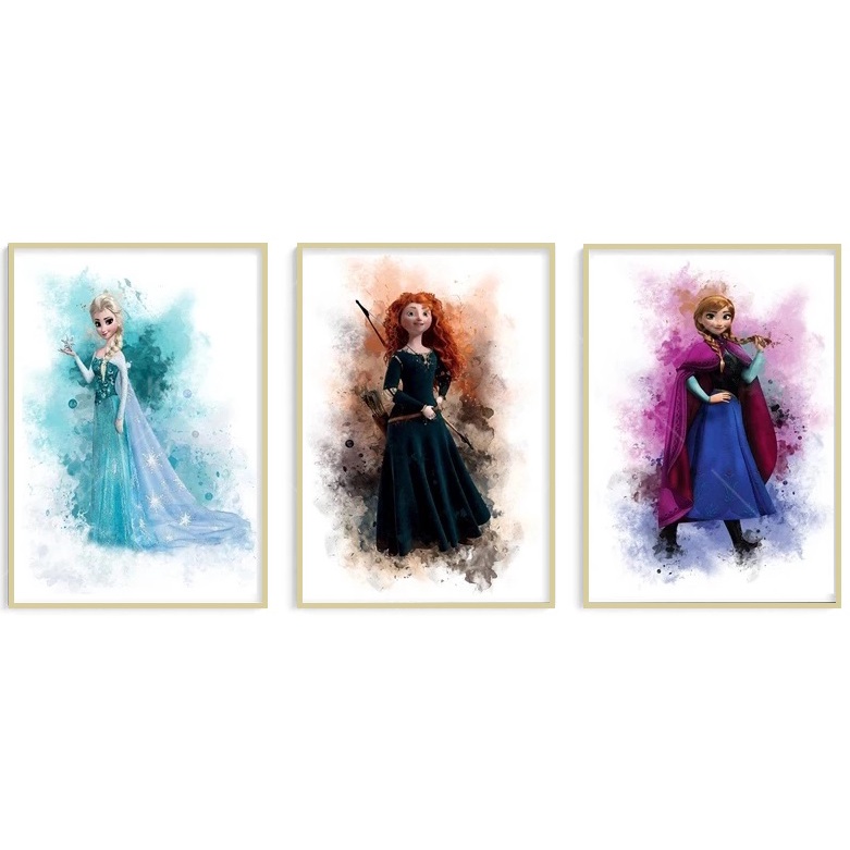 Quadro Decorativo Princesa Frozen Para Quarto Infantil