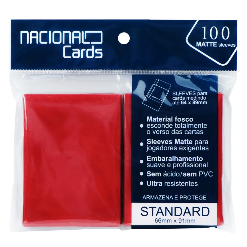 PRO-Matte Standard Card Sleeves: Red (100) main image 0