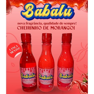 Kit Shampoo, Condicionador e Mascara de Babalu MORANGO 300ml - Hidratação e Cheiro Maravilhoso de Chiclete. Kit Completo Tratamento Capilar RL Cosméticos
