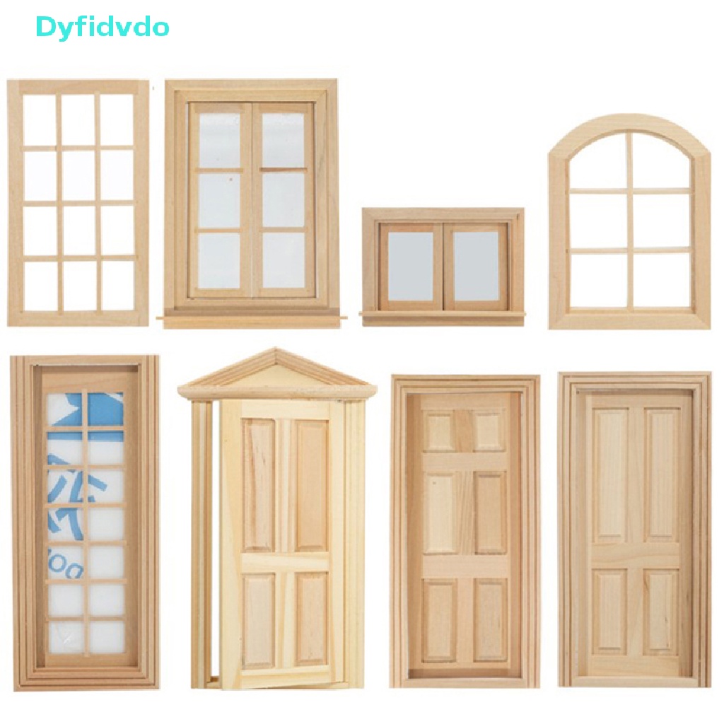Mini Portas E Janelas Dyfidvdo Dollhouse Podem Ser ed Coloridas Com Materiais BR Simples