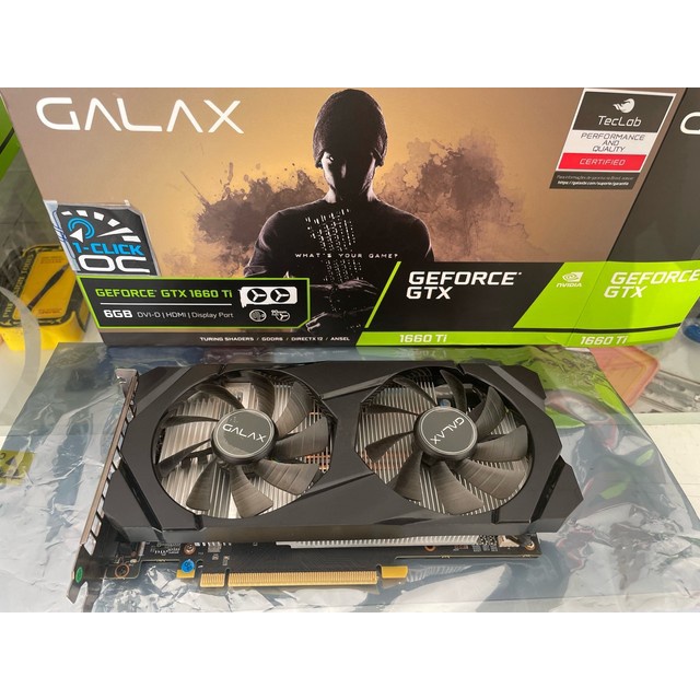 Placa de Vídeo Galax GeForce GTX 1660 TI 1-Click OC 6GB GDDR6 192