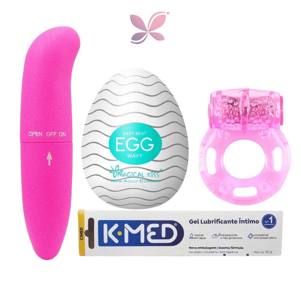 Kit Vibrador Ponto G Anel Peniano Vibrador Egg Masturbador + K-med Gel  Lubrificante Íntimo 50g | Shopee Brasil