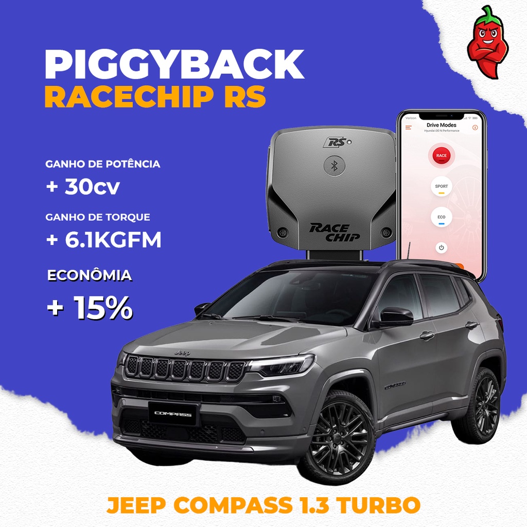 Chip Potência Racechip Rs - Jeep Compass 1.3 Turbo (2021+) | Shopee Brasil