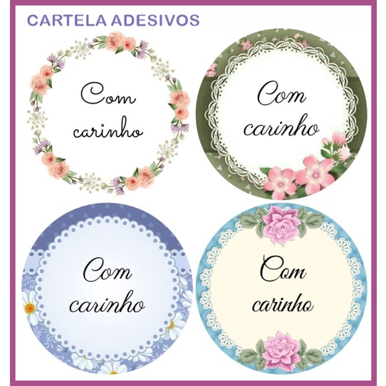 100 Etiquetas Adesivos Com Carinho Cliente 4x4 Shopee Brasil 2619