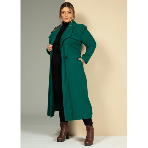 Casaco Sobretudo Feminino Longo Sobretudo Feminino Longo Casaco De
