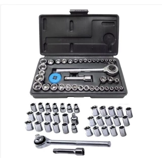 Kit Jogo De Ferramentas 40 Pçs Chave Combinada Soquetes