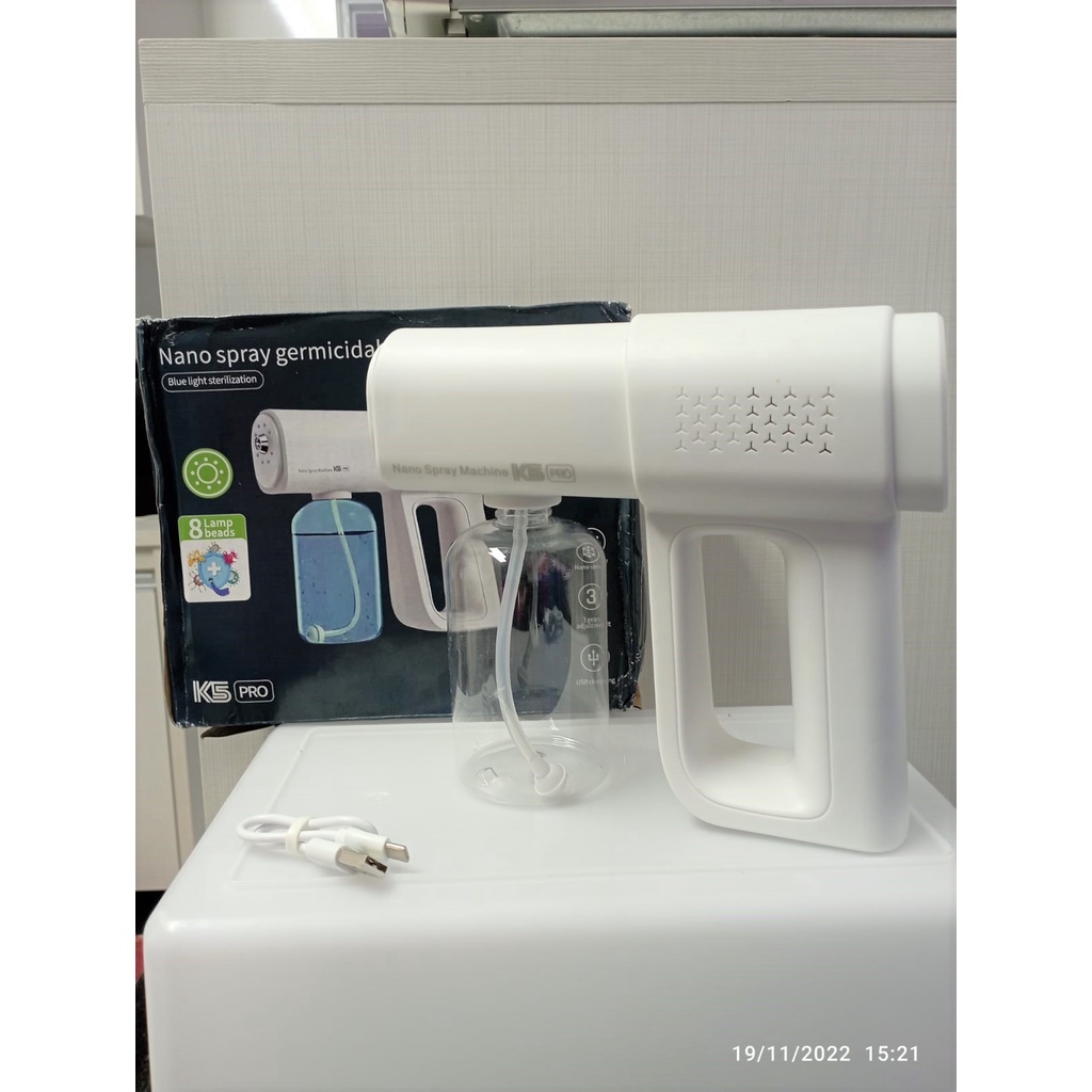 Pistola Capilar Elétrica e Pulverizador portátil K5 PRO Nano Spray sem fio