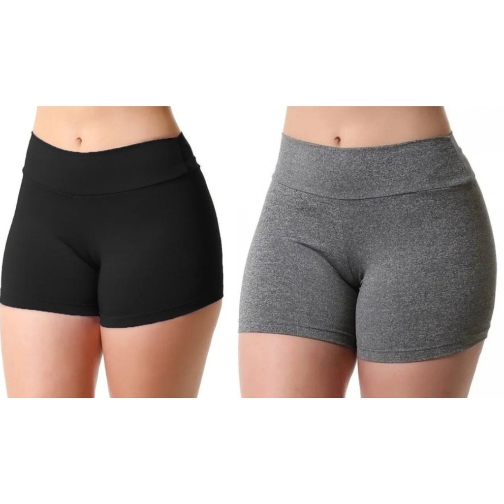 Shorts de Yoga Lycra de cintura alta para mulheres, short academia