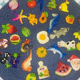 Kit com 12 Ímãs de Geladeira Fofinhos Sortidos - Bichinhos, Frutas, Legumes para Cozinha em Oferta na Shopee