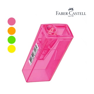 Apontador Escolar com Depósito FABER-CASTELL Neon