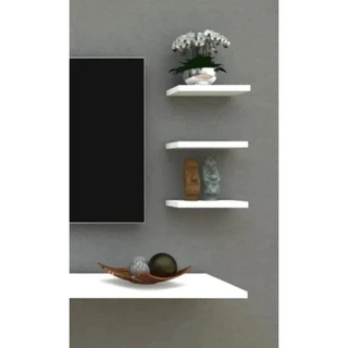 Kit 3 Prateleiras Retas 30X20 cm Mdf P/ Decoração , Parede , Cozinha, Sala e Quarto