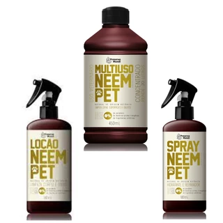Kit 1 spray neem + 1 loção neem + 1 Multiuso Neem Natural