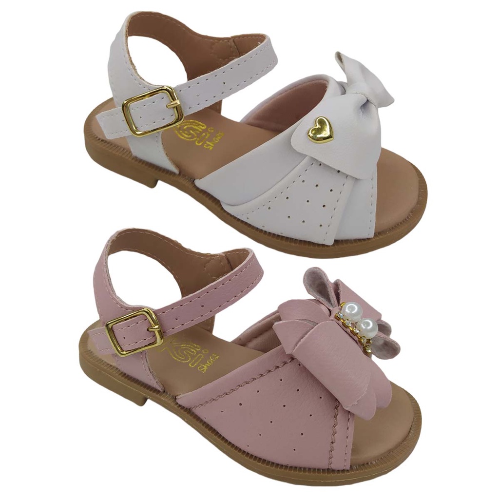 Kit 2 Pares Sandália Menina Infantil Feminino Casual Festa Confortável ...
