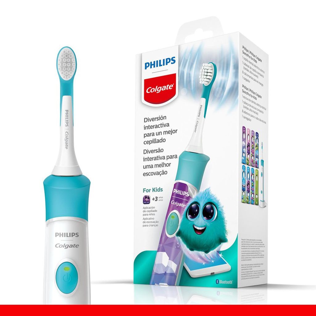 Escova Dental Elétrica Philips Colgate Sonic Pro For Kids | Shopee Brasil