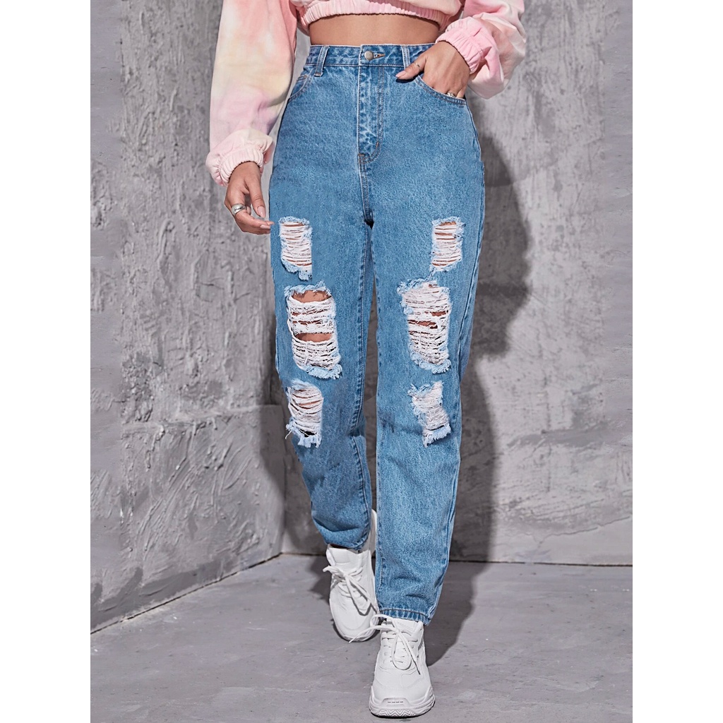 Mom Calça Jeans Femininina Aesthetic