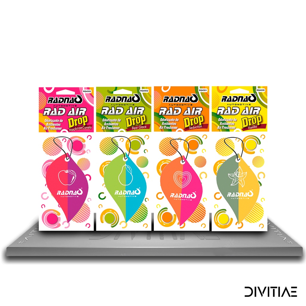 Cheirinho aromatizante para carro e ambiente vários aromas Rad Air Drop ...