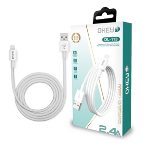 Cabo Usb para iPhone Lightning 2.4A 1M marca OHEY