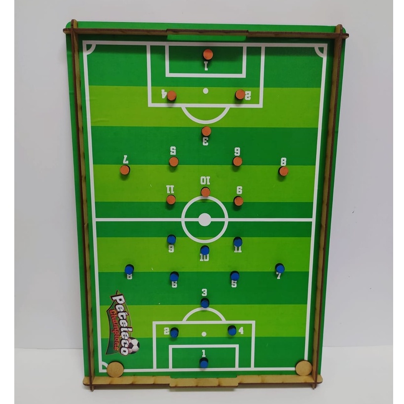 Placa Decorativa MDF Jogador de Futebol Chute a Gol 20x30cm