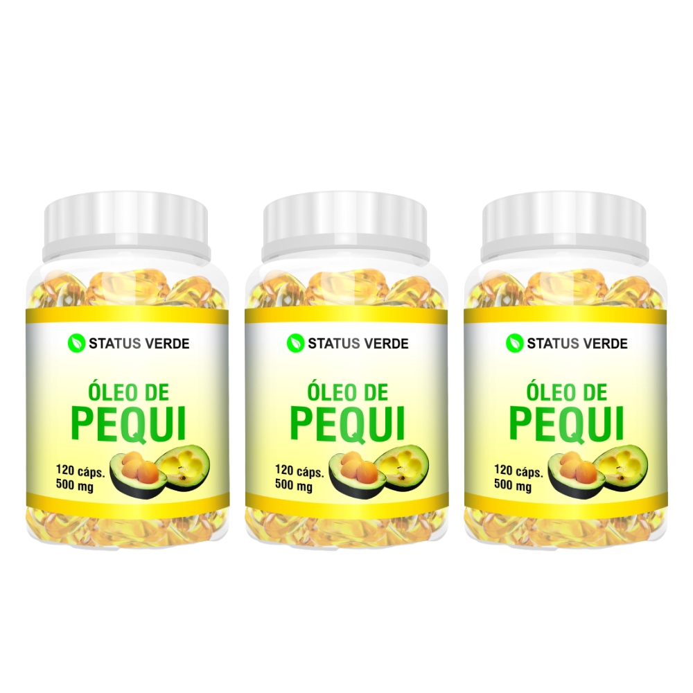 Kit 3 Óleo de Pequi 360cáps 500mg - Status Verde