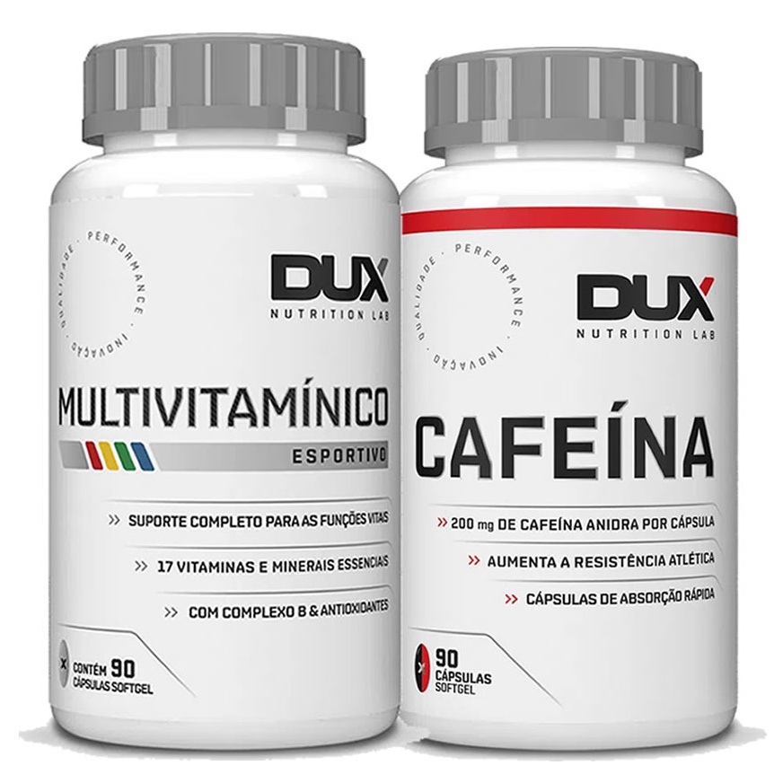 Combo Multivitamínico e Cafeína Dux Nutrition 90 + 90 caps