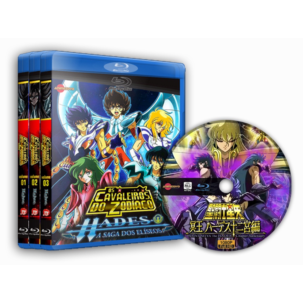 Blu-ray Cavaleiros do Zodiaco: Saga de Hades - Serie completa dublada.