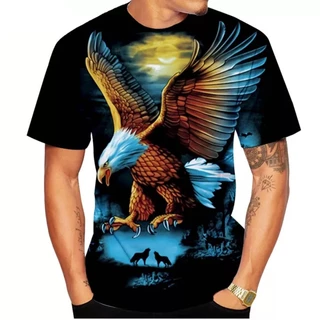 Camisetas Esportivas Casuais Estampadas 3D Moda Verão E Outono tops De Gola Redonda 5XL