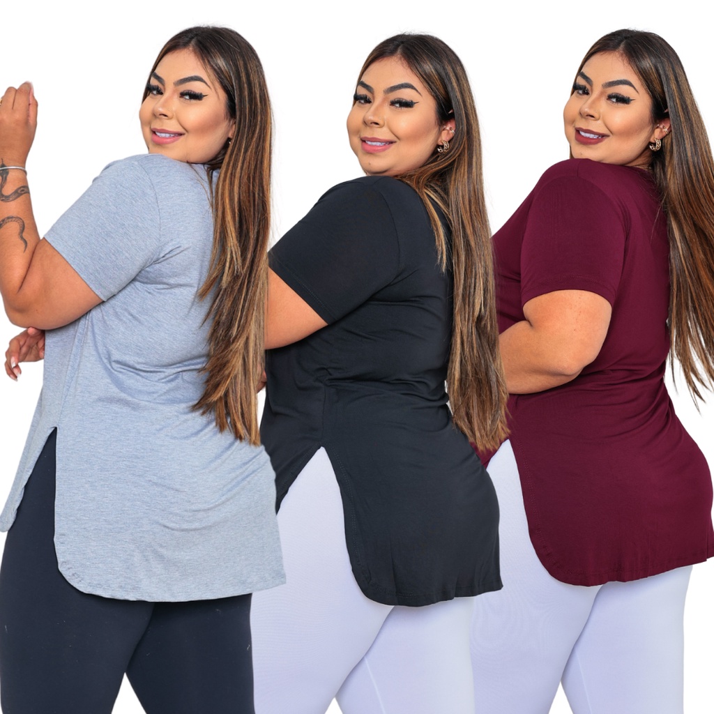 Blusa fitness hot sale plus size