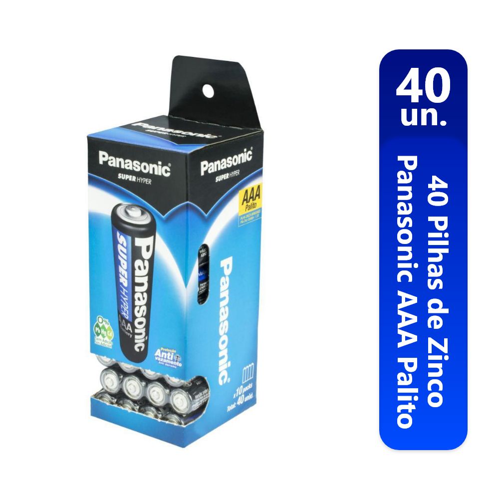 Pilhas Aaa Palito Panasonic Pilha A Comum Pack De Pilha Com Unidades