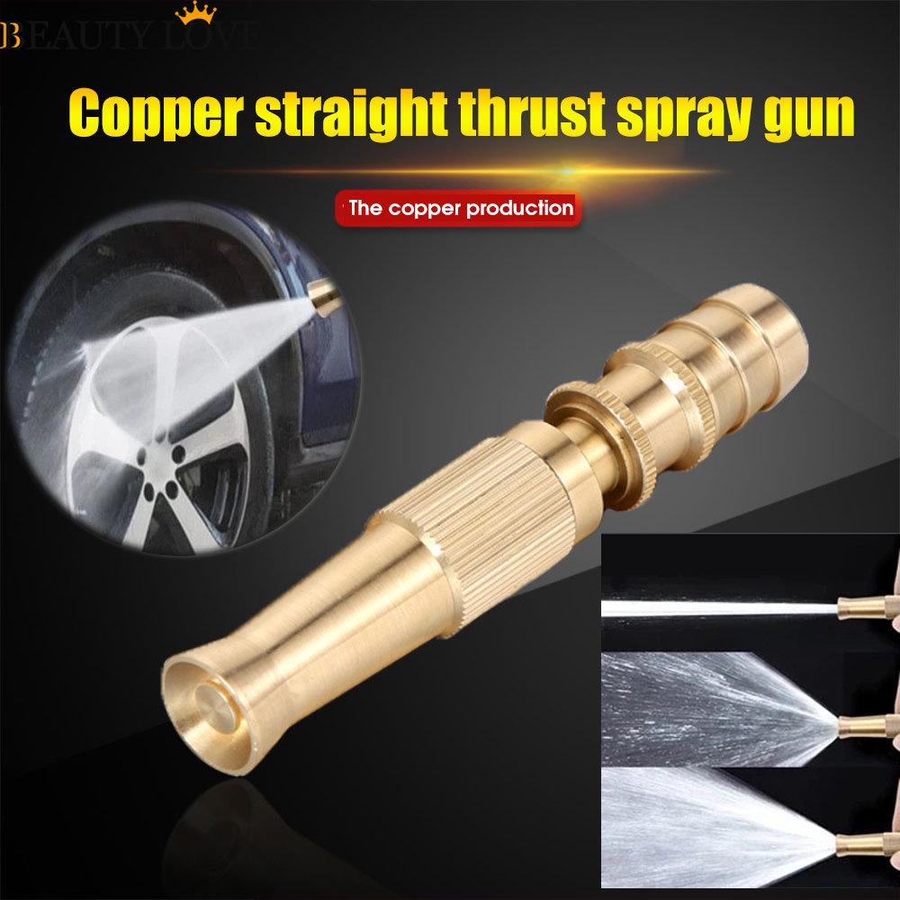 Latão Ajustável De Alta Pressão Bocal De Água De Esguicho Direto Pistola De Cobre Puro Para Limpeza De Piso De Carro De Jardim Pulverizador Multifuncional De Mangueira Irrigação