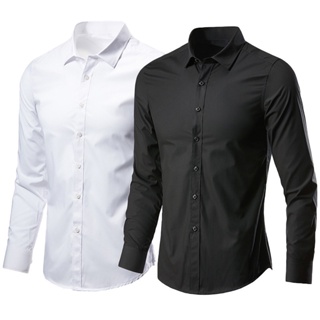 Camisa casual blanca estampada - Camisas de vestir Slim Fit