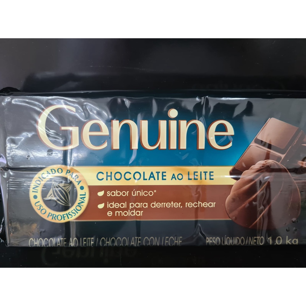 Barra de chocolate nobre ao leite 1 kg genuine cargill envio imediato