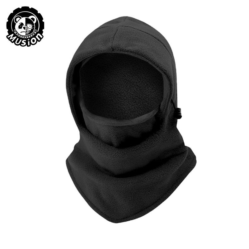 One-Hole Balaclava Ski Mask – Fleece Lined, Black, Warm Neck Warmer & Face Cover